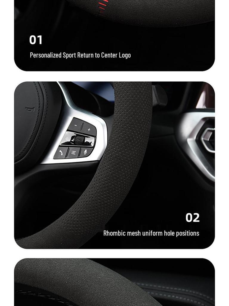 Замшевая и кожаная оплетка на руль для Accord 9-го и 10-го поколения - Ультратонкая, всесезонная