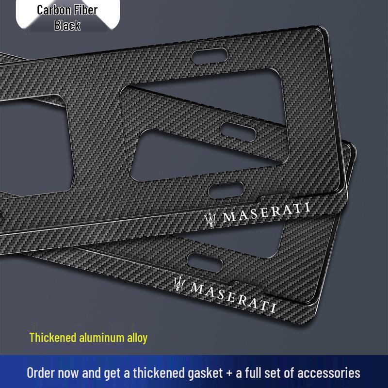 Maserati License Plate Frame for Levante & Ghibli - Complies with New Traffic Regulations