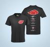 Naruto Shippuden Akatsuki Wolke Logo Anime Mode Titel Cospaly Bio Herren T-Shirt