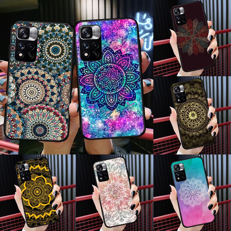 Цветочная Мандала Цветочный Чехол Для Xiaomi Redmi Note 14 13 11 9 10 12 Pro 9S 10S 11S 12S Redmi 10C 12C 13C 14C Обложка