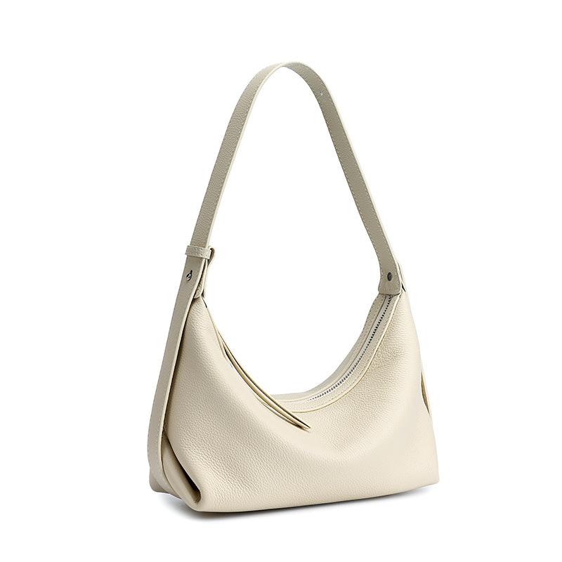 Genuine leather hobo bag, versatile and casual, 2026 new model, commuter crossbody shoulder bag for women, lightweight underarm dumpling bag