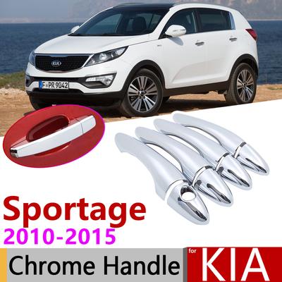 Для KIA Sportage MK3 SL 2010~2015 Хромированные Накладки на Ручки Внешних Дверей Автоаксессуары Наклейки Комплект Отделки 2011 2012 2013 2014