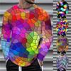 New Men's T Shirt Tee Paillette 3D Print Casual Daily Long Sleeve Clothing Apparel Fashion Designer Casual Comfortable Tops