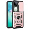 Чехол-книжка Slide Lens Armor для Vivo IQOO Z9S 5G Global Case Магнитное кольцо-подставка Держатель Крышка для Vivo V40E 5G Global Case Задняя крышка Capa