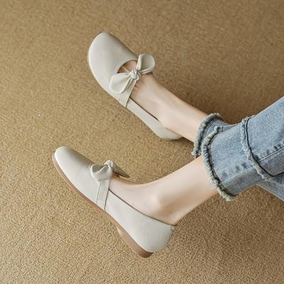 Weiwei girl 1001-1 милые кукольные туфли женские туфли с плоским дном и мелким бантом французские туфли бабушки с мелким бантом