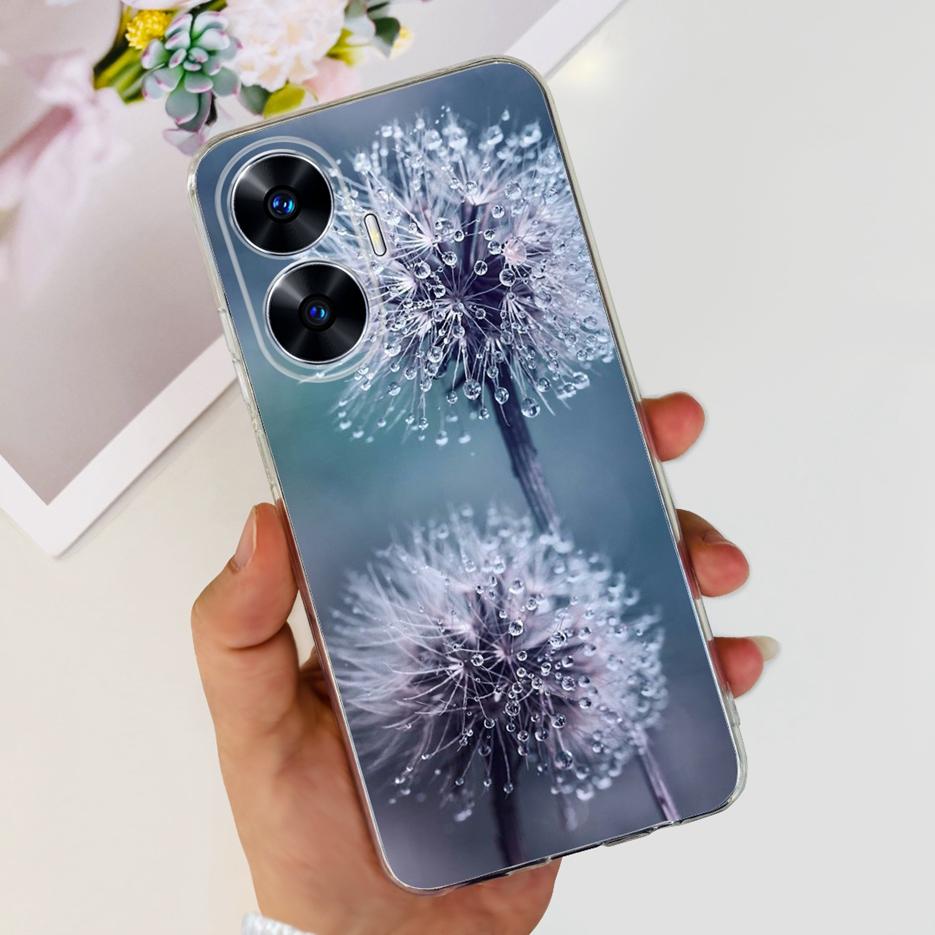 For Realme C55 4G Case RMX3710 Colorful Painted Cover Soft Slim Fundas Phone Case For Realme C55 C55 RealmeC55 Back Cover Bumper