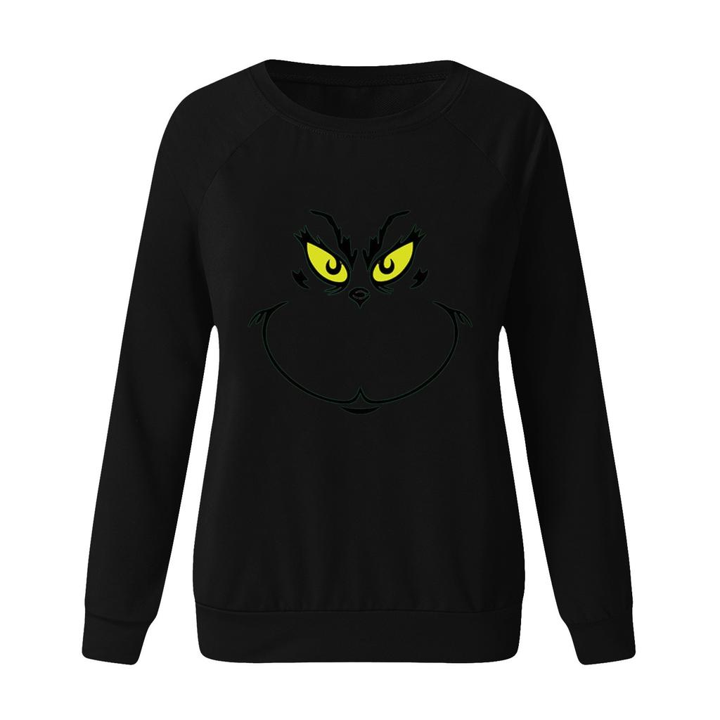 Ladies Autumn And Winter Basic Versatile Casual Loose Fashion Printed Long Sleeve Top