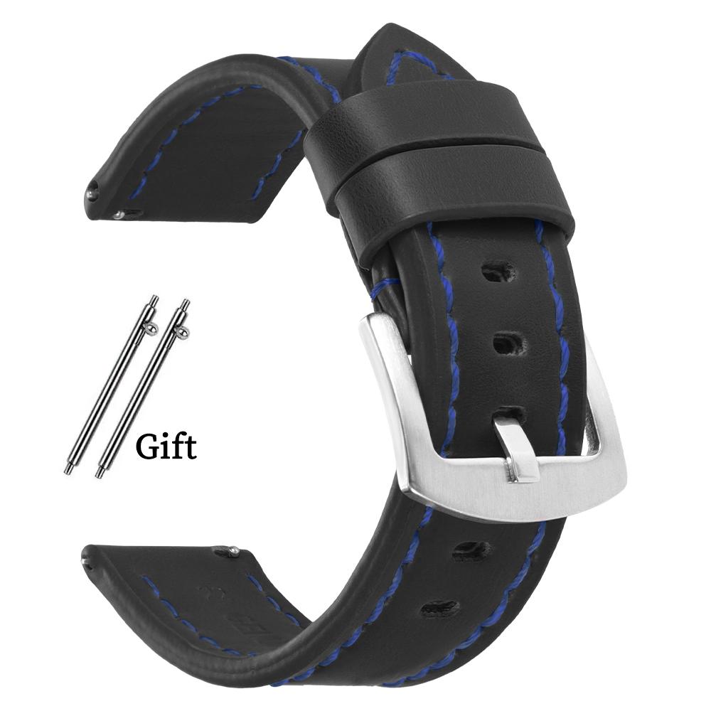 18 мм 20 мм 22 мм 24 мм Ретро кожаный ремешок для Huawei Watch GT5/4/3 Ремешок для часов из телячьей кожи для Seiko Часы с системой быстрой замены Аксессуары
