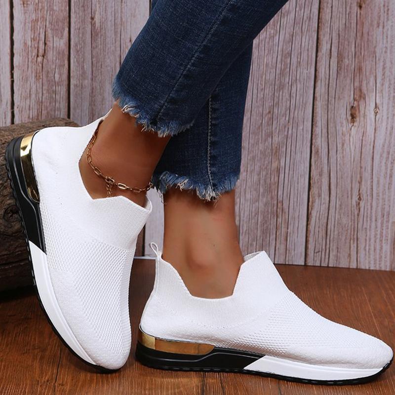 Модная обувь Женские кроссовки Прогулочная обувь для женщин Плоские женские кроссовки Легкие повседневные кроссовки на платформе Slip On Tenis Feminino
