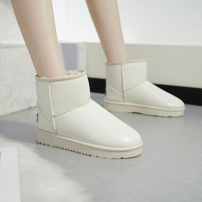 Зимние новые северо-восточные водонепроницаемые женские зимние ботинки с короткими берцами и плоским дном, теплые, утолщенные, с флисовой подкладкой, из хлопка