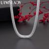 925 Sterling Silver Snake Chain Necklace Noble For Women Men Designer Jewelry