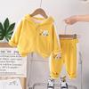 Spring 2025 Fashion: Girls' Sporty Two-Piece Sweatshirt Set