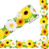 Sunflower Bulletin Board Border Roll Self-Adhesive Classroom Decor Floral Trim for Blackboard Whiteboard DIY Wall Decal