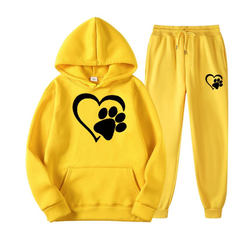 Европейские и американские модные мужские и женские комплекты с капюшоном с принтом, осенние и зимние пуловеры с капюшоном, спортивные комплекты, повседневная спортивная одежда для бега