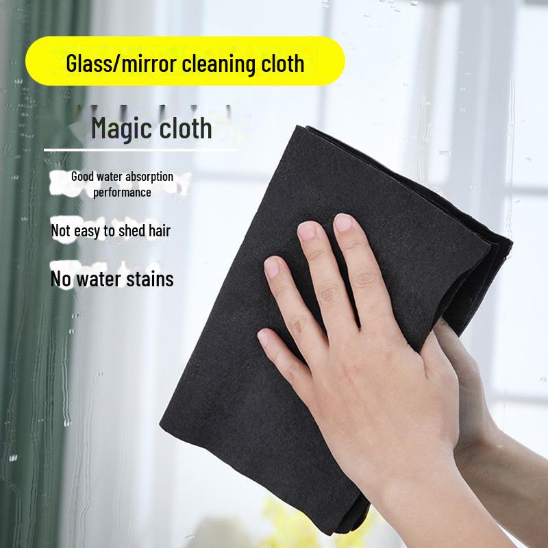 Magic Wood Fiber Kitchen Towel: Absorbs Water, Removes Oil, No Shedding, Streak-Free for Glass.