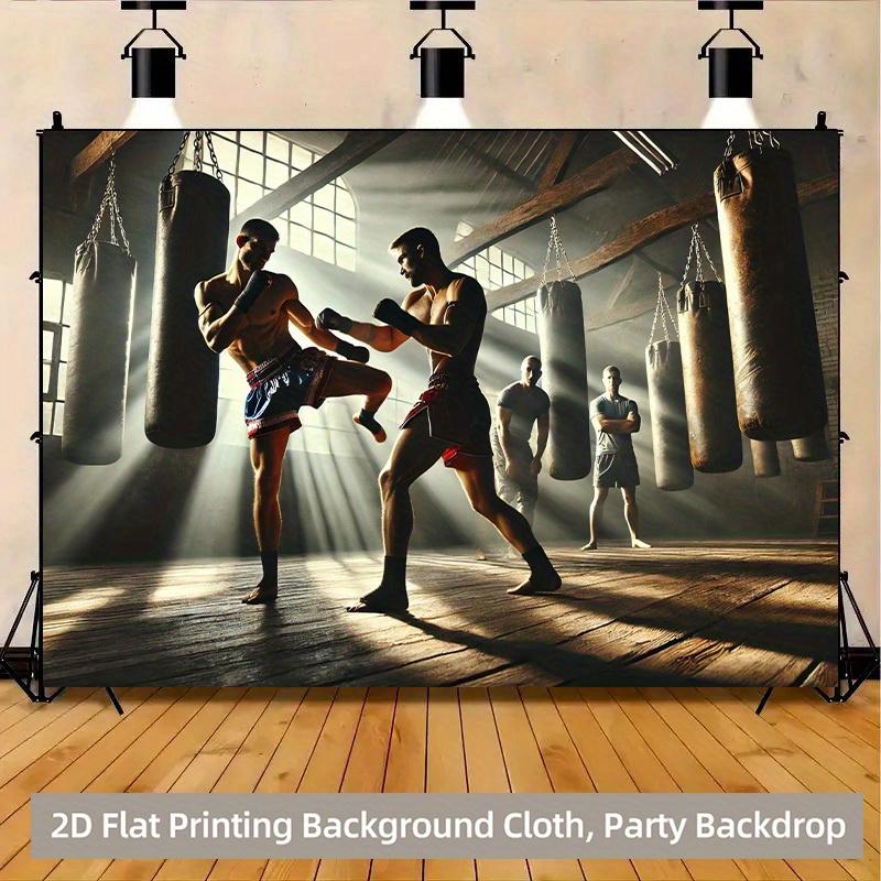 2D plane, 1 piece of Muay Thai gym background fabric, suitable for training, photography and birthday parties