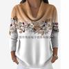 2025 European & American 3D Digital Print Loose Knit Sweater for Autumn & Winter