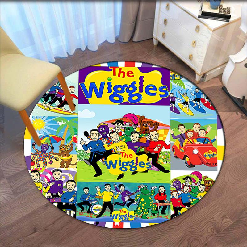 The Wiggles Printed Round Rug Carpet Chair Rug Area Rug Entryway Doormats,for Office Chair Living Room Bedroom Kitchen Room.