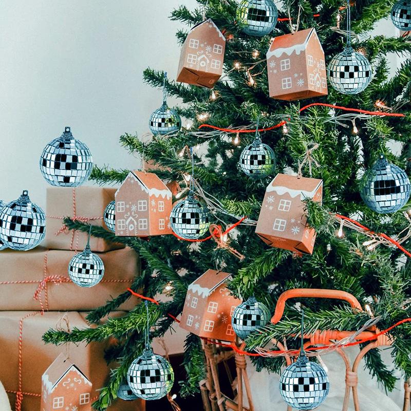 3/4/10 см зеркальные шары для вечеринки, блестящий шар, зеркальный рождественский лазерный светоотражающий стеклянный шар, 6 шт., дискотека, рождественская елка, украшения для дома