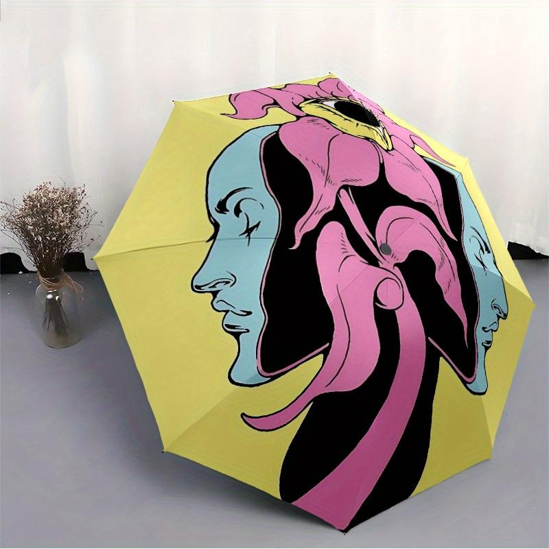 1pc Floral Headpiece Automatic Opening/closing Umbrella with Auto Open/Close, Perfect Gift for Friends, Durable Plastic Handle yy250801232