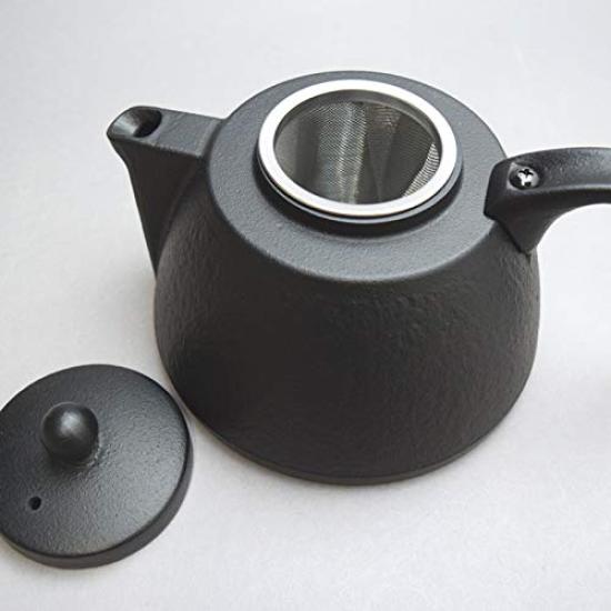 Nanbu Ironware Iwachu Coffee Pot Set with Dripper and Tea Strainer (Black)