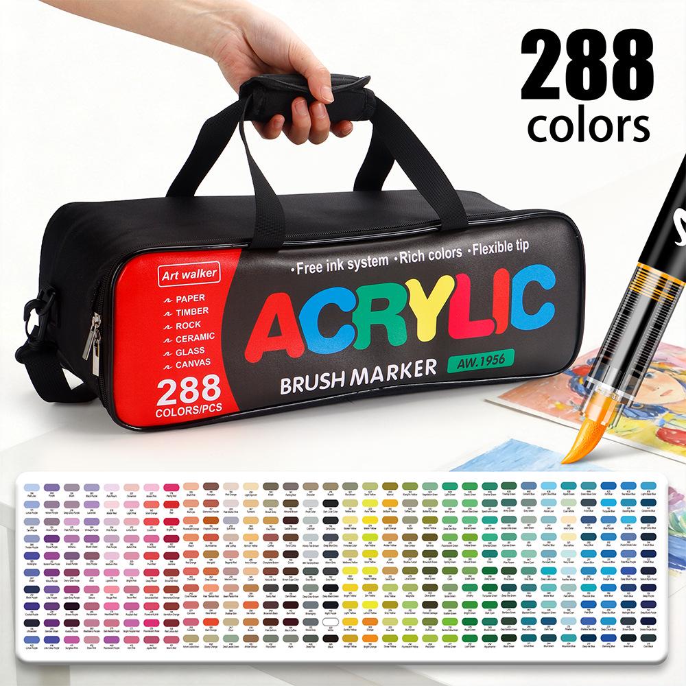 Children's DIY Acrylic Marker Set - Soft Tip, Quick-Dry, Colorful Watercolor Pens for Art and Journaling