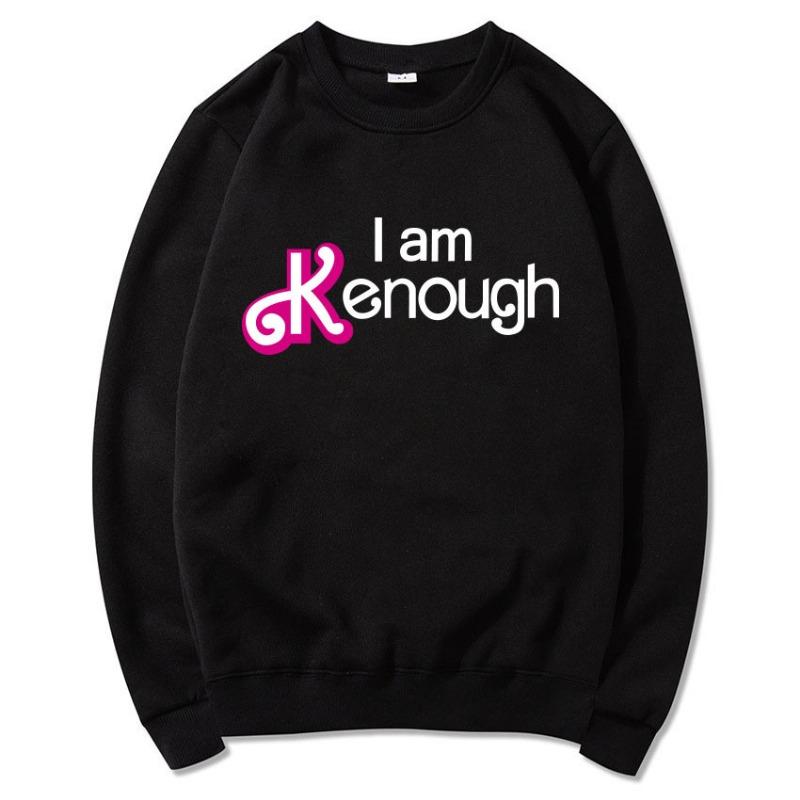 Осень-зима Толстовка с капюшоном с надписью I AM KENOUGH для мужчин и женщин, модная свободная повседневная кофта с длинными рукавами, пуловеры и женские кофты с длинными рукавами