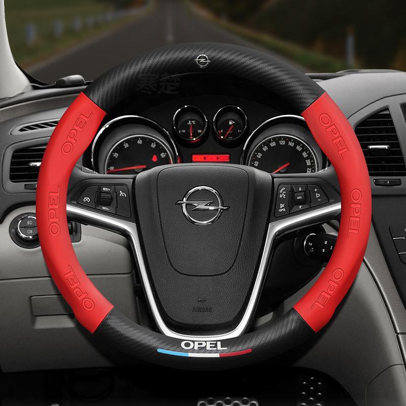 Для Opel OPCline ASTRA CORSA INSIGNIA MOKKA VECTRA GTC Tigra Карбоновое волокно Кожа Чехол на руль автомобиля Противоскользящие аксессуары