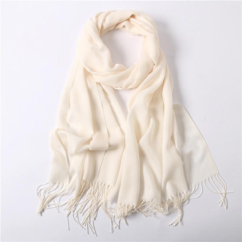 Fashion Spring Winter Scarves Women's Wraps Solid Color Thin Shawl Lady Faux Cashmere Warm Headscarf