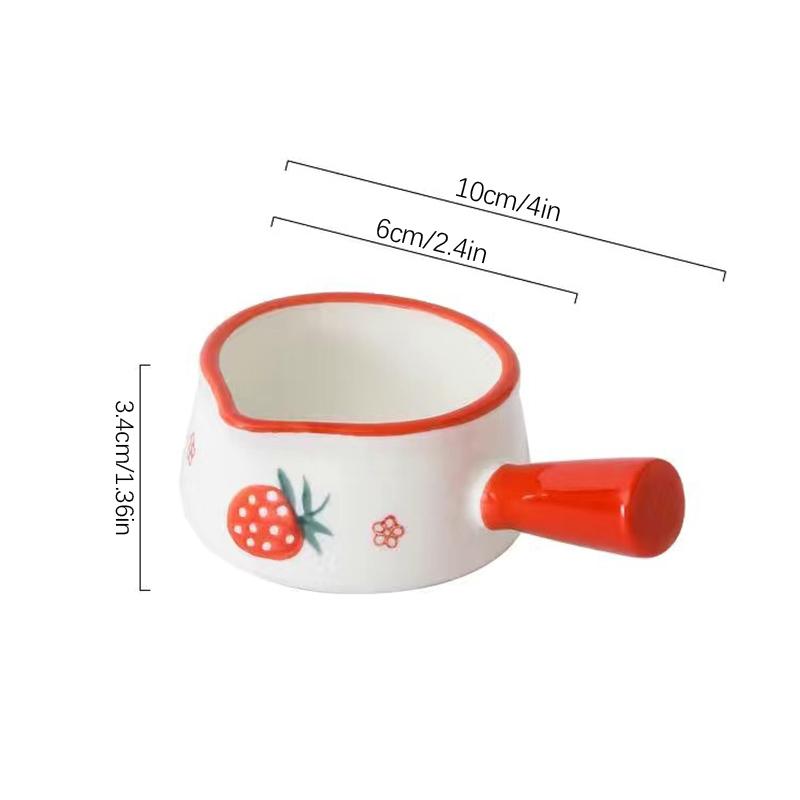 Мини керамическая чашка для молока, кувшин для сливок, многофункциональная тарелка для приправ, маленький кофейник, уксус, соус с ручкой
