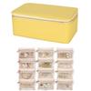 Portable Travel Jewelry Box Large Capacity PU Leather Jewelry Case with 6/12pcs Small Pouches Jewelry Storage Box