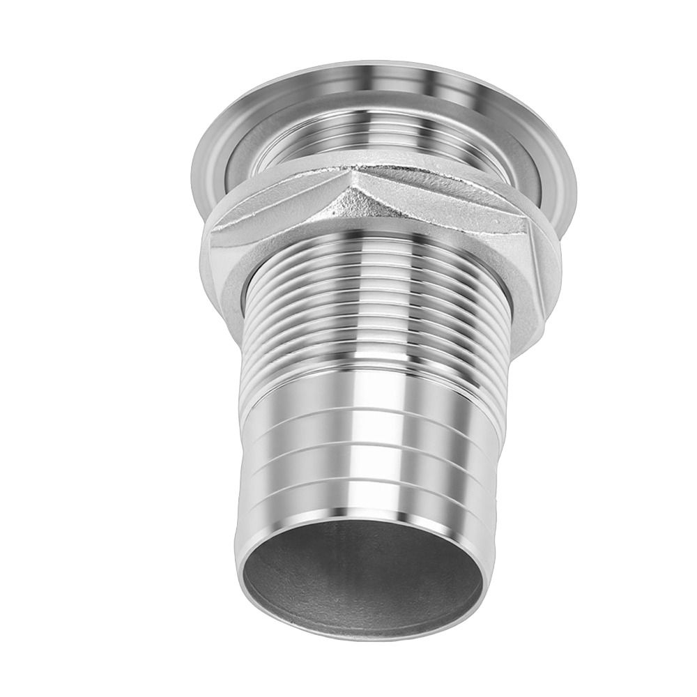 Semi Thread Thru Hull Fitting Standard Length Water Drain Fitting Hose Barb Connector For Boat