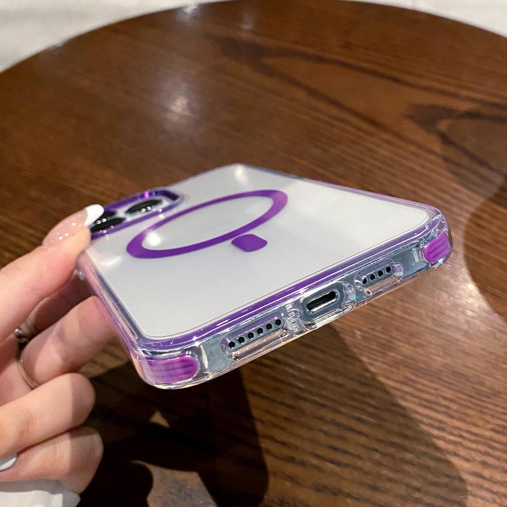 For iPhone 14 Pro Crystal Clear Case Compatible with MagSafe TPU+PC Phone Back Cover