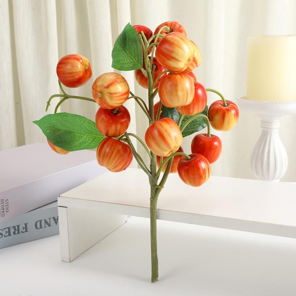 Realistic Artificial Lemon Branches Plastic Fruit Props DIY Fake Strawberry Vase Decoration