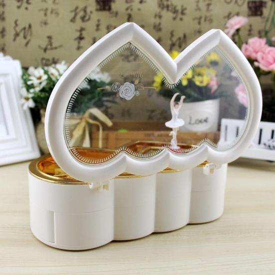 Специальная музыкальная шкатулка для драгоценностей с нежной гладкой поверхностью ящика