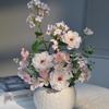 Pink Lady Artificial Flowers – Floral Centerpiece for Living Room or Dining Table