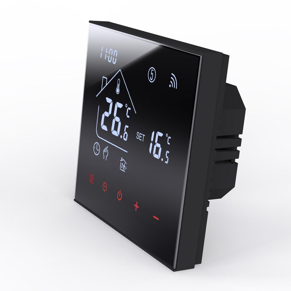 Smart Thermostat for Electric Floor Heating 16A LCD Touch Screen Temperature Controller Voice Control by Alexa/Google Home