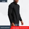 Men's Long-Sleeve Quick-Dry Hooded Sports Jacket for Autumn/Winter Basketball, Running, and Fitness