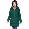 Women Autumn Winter Midi Hooded Big Pocket Windproof Coat Puffer Jacket Cotton Padded Parkas Warm Outwear