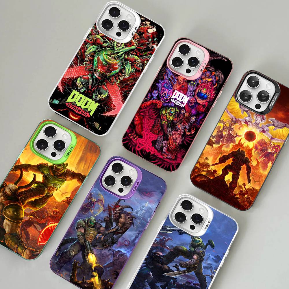 Крутой чехол для телефона H-DOOM Eternal-S Цвет Серебристый Корпус Для lPhone 17 16 16e 15 14 13 12 11 Pro Max Plus