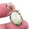 Natural Aquamarine Gemstone 925 Solid Sterling Silver TwoTone Pendant 1.25" W5n46