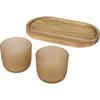 Seasons Wooden Glass Serving Tray