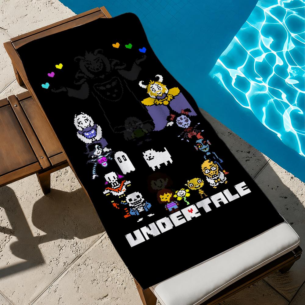 Game U-Undertales Towel Towel Beach Towel Oversized Quick Dry Towel Absorbent Soft Swim BeachTowels for Men Women