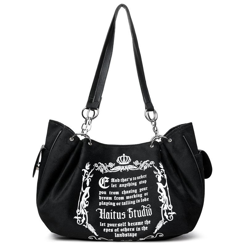 Винтажная художественная сумка-тоут с цепочкой большой вместимости, женская модная мягкая сумка кроссбоди в форме тыквы