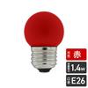 Светодиодная лампа ELPA типа G40 цоколь E26 Красная LDG1R-G-G254