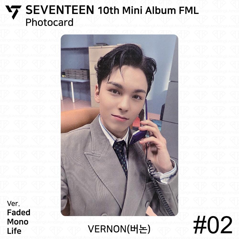 Seventeen 10-й мини-альбом FML Официальная фотокарточка K-POP KPOP Мингю Вону Хоши