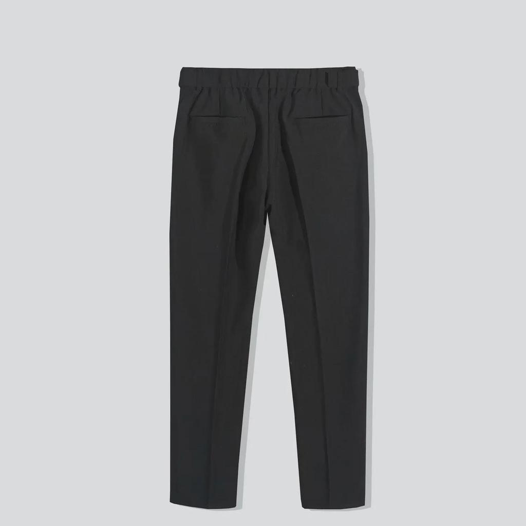 Men's Casual Loose Fit High-Waist Suit Pants - Spring & Autumn, Italian-Style, Nine-Point Length