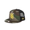 New Era MLB Mesh Cap Snapback 9FIFTY Camouflage San Diego Padres Free Size