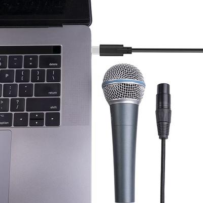 Кабель для микрофонов USB Type C на 3-контактные разъемы XLR «папа» и «мама» для микшеров и усилителей, сбалансированный звуковой шнур