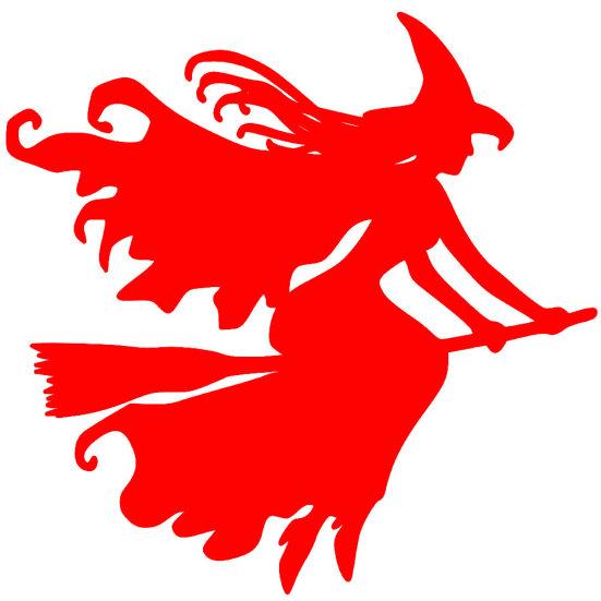 Ведьма на метле Хэллоуин автомобиль светоотражающие наклейки украшения